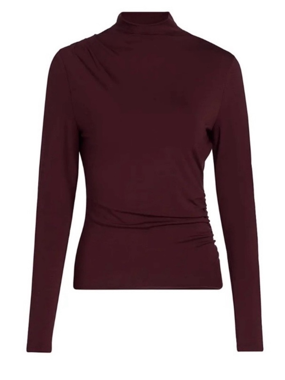 NEW VERONICA BEARD mylie soft stretch jersey top in raisin XS